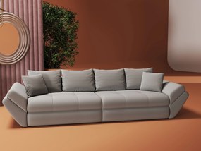 Canapea extensibilă dumonde cu ladă de depozitare si sezut confortabil din spuma high-density, Loana Royal Gri 300x100 cm