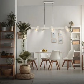 Briloner 4058064 - Lustra suspendată pe cablu ERA 6xGU10/10W/230V, crem