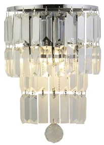 Aplica de perete baie cu protectie IP44 Empire 2LT, crom