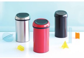 Cos de gunoi Brabantia Touch Bin 647246, 60 L, Deschidere lina si silentioasaă, Alb