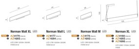 Aplica LED moderna design minimalist NORMAN black L