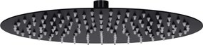 vidaXL Cap de duș tip ploaie rotund, negru, 30 cm, oțel inoxidabil