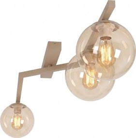 Plafonieră NATON 3xE14/10W/230V bej/fumuriu bej