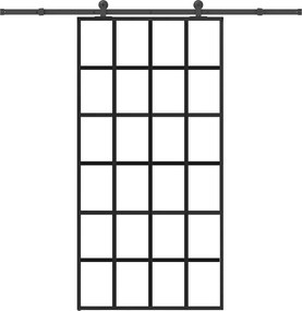 vidaXL Ușă glisantă cu set feronerie 102x205 cm ESG sticlă și aluminiu