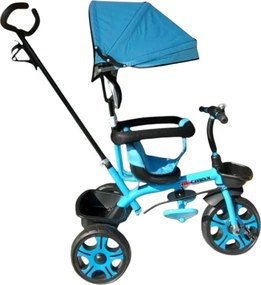 Tricicleta cu copertina detasabila NOVOKIDS™ My first Trike, Roti din spuma cauciucata, Maner de ghidaj pentru parinti, Cadru metalic, Dimensiuni