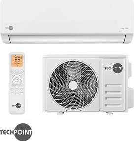 Aparat de aer conditionat cu invertor TechPoint NPT 18 X-PRO NORDIC, 18.000 BTU, 33 m², A++, Wi-Fi, R-32, Golden Fin, Alb
