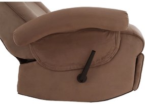 Fotoliu relaxant, cu funcţie electrică de vibraţie, textil maro, SUAREZ