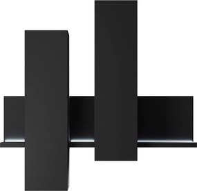 Corp lemn masiv suspendat Aurea, 152 × 90 × 35 cm - Negru