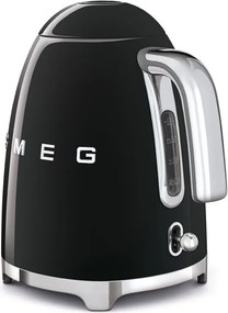 Ceainic electric SMEG KLF03BLEU, 2400 W, 1,7 l, bază rotativă la 360°, finisaj lucios, negru