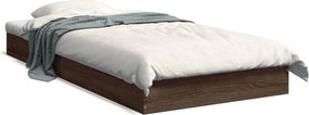 vidaXL Cadru pat fără saltea, stejar maro 75x190 cm lemn prelucrat