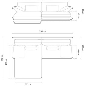 Colțar bej (cu colț pe partea stângă ) Torino – Micadoni Home