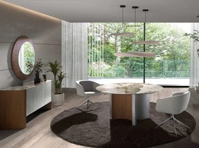 Masa dining deosebita design LUX Walnut-Marble 150cm