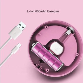 Mini aspirator cu încărcare USB Atractiv, Potrivit pentru praf și firimituri, 8x8 cm, Li-ion 600 mAh, asortat