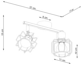 Spot de perete BELUCI 2xE14/40W/230V alb Sollux SL.1112