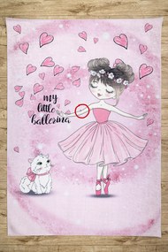 BAMBINO 2185 covor lavabil Balerina, pisicuta pentru copii anti-alunecare roz - SECUNDAR-COTATI PRODUSUL