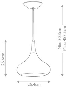 Feiss FE-BESO-P-M-DBZ - Lustră suspendată pe cablu BESO, 1xE27/60W/230V, Ø25,4 cm, negru/cupru