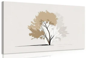 Tablou copac minimalist cu frunze