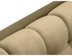 Colțar din catifea cu extensie pe partea stângă Cosmopolitan Design Bali, bej