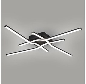 Plafonieră LED STRIPES 38W/230V, negru - Brilagi