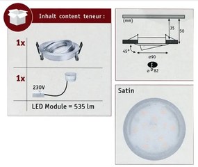 Paulmann 93983 - LED/6,8W IP23 Plafonieră încastrată pentru baie COIN 230V