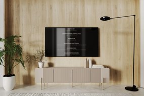 Dulap TV Malmi 200 cm - cașmir / picioare aurii