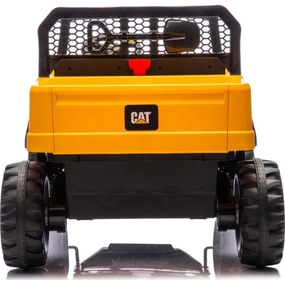 Mașinuță electrică CAT 60W/7500 mAh galben/negru + telecomandă