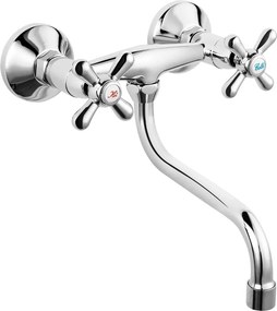 Baterie bucatarie cu montare pe perete Ferro Retro New crom