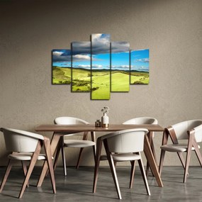 Tablou - Peisaj verde cu dealuri (150x105 cm)