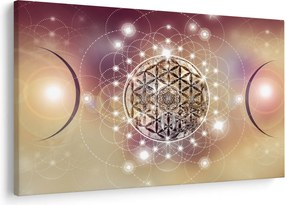Tablou - Mandala cu elemente (90x60 cm)