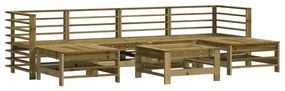 3186402 vidaXL Set mobilier de grădină, 7 piese, lemn de pin tratat