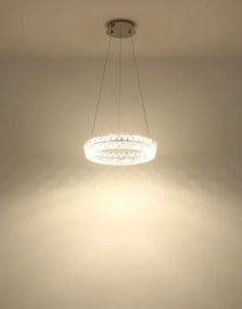 Globo 67387-24 - Lustru LED reglabil suspendat pe cablu LAUREL LED/24W/230V transparent + telecomandă