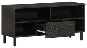 356835 vidaXL Comodă TV, negru, 100x33x46 cm, lemn masiv de mango