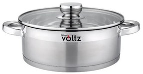 Cratita cu capac Oliver Voltz OV51210Q24, 3.9 L, 24 x 9 cm, Inductie, Cu fund gros, Inox