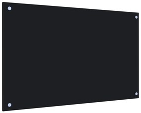 vidaXL Panou antistropi de bucătărie, negru 80x50 cm sticlă securizată