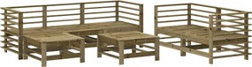 vidaXL Set mobilier de grădină, 7 piese, lemn de pin tratat