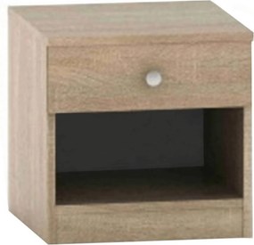 Noptiera BETTY 2, stejar sonoma, DTD laminat, 40x40x40 cm