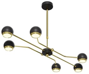 Lustră pe tijă Jupiter 1979 TIANA 6xGU10/10W/230V negru/auriu