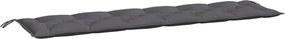 vidaXL Pernă de bancă de grădină, antracit, 200x50x7 cm, textil oxford