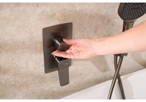 KFA Armatura 4529-301-61 - Set de duș cu baterie încastrată MALAGA, gri metalizat