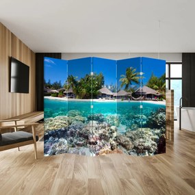 Paravan - Plaja pe insulă tropicală (210x170 cm)