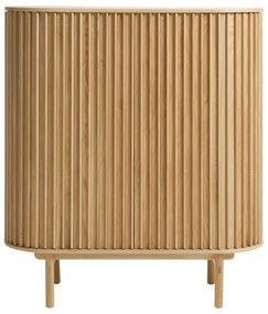 Dulap în culoare naturală cu aspect de lemn de stejar 110x125 cm Carno – Unique Furniture