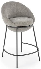 Scaun de bar tapitat H118 gri