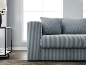 Canapea extensibilă dumonde cu ladă de depozitare si sezut confortabil din spuma high-density, Gloria Zoom Grey 240x100 cm