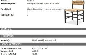 Scaun LUX design natural Cosby