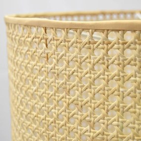 Lustră pe cablu ALBA 2xE27/15W/230V ratan/negru