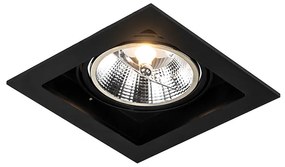 Spot modern îngropat negru 18 cm reglabil - Artemis 111