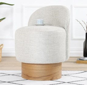 Barren Pouf Stool Gri deschis