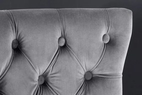 Scaun de bar stil baroc Castle Deluxe, gri