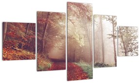 Tablou - Plimbarea de toamnă prin pădure (125x70 cm), în 40 de alte dimensiuni noi
