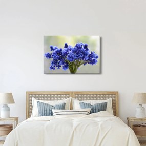 Tablou buchet cu flori albastre (90x60 cm)